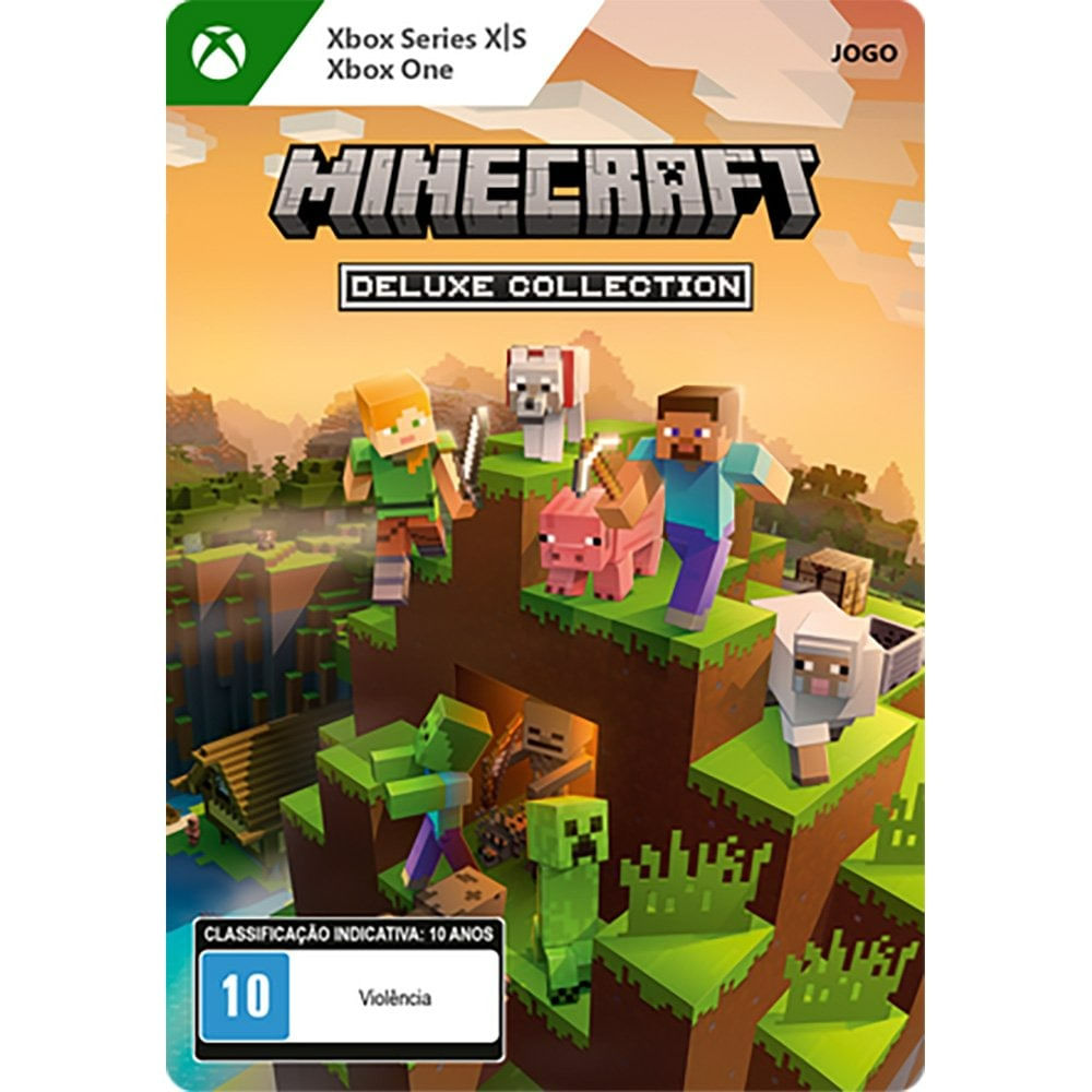 Gift Card Digital Minecraft Java Vanilla Java Bedrock Deluxe Collection Xbox R$100,00 Menor preço em Gift Card Digital Minecraft Java Vanilla Java Bedrock Deluxe Collection Xbox R$100,00