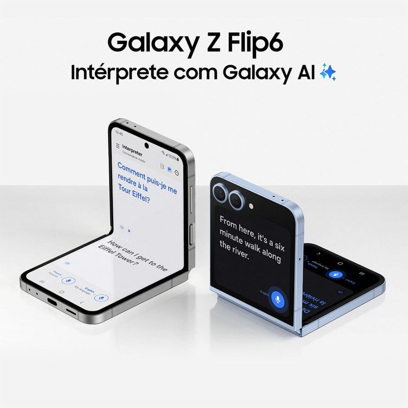 Samsung Galaxy Z Flip 6 5G 256GB 12GB de RAM Preto Samsung Galaxy Z Flip 6 5G 256GB 12GB de RAM Preto
