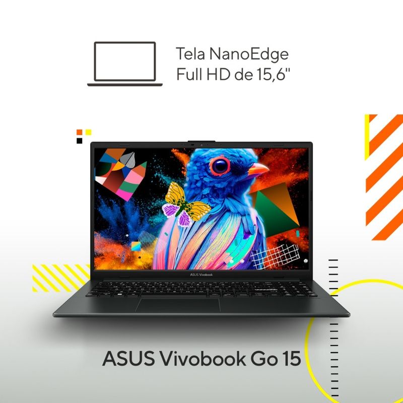 Notebook Asus Vivobook Go15 256GB 8GB E1504FA-NJ825W | Promo