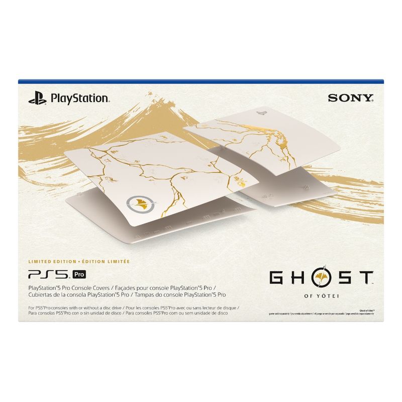 tampa-do-console-ps5-pro-edicao-limitada-ouro-ghost-of-yotei-sony-2