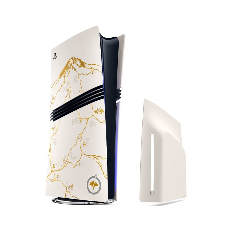 tampa-do-console-ps5-pro-edicao-limitada-ouro-ghost-of-yotei-sony-4
