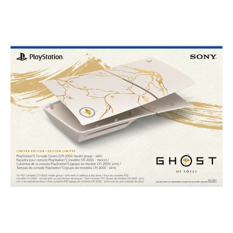 tampa-do-console-ps5-slim-fisico-edicao-limitada-ouro-ghost-of-yotei-sony-3